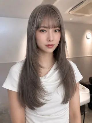 ロング 空きあり🩷🩷 レイヤースタイル🥰のヘアスタイル