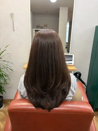 セミロング 髪質改善×韓国風/小 顔レイヤー/早瀬櫻子のヘアスタイル