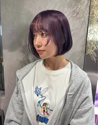 セミロング カラー ヘアアレンジ color.nail 🫧ionaのネイルデザイン
