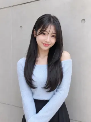 ロング 宇梶 千愛のヘアスタイル