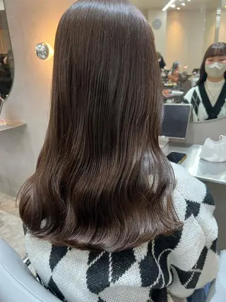セミロング 艶カラー💎 髪質改善🎈アトワのヘアスタイル