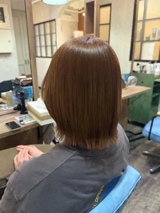 ミディアム カラー 🍒暖色🍒髪質 改善_yura🐰のヘアスタイル