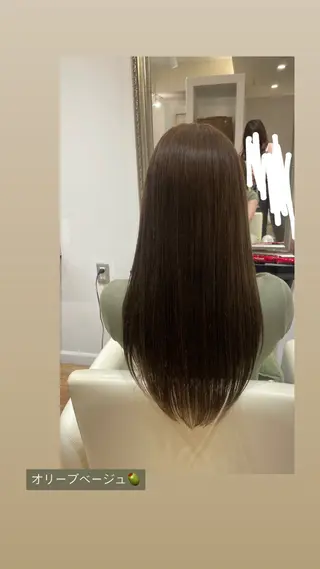 ロング カラー 松浦 愛利花のヘアスタイル