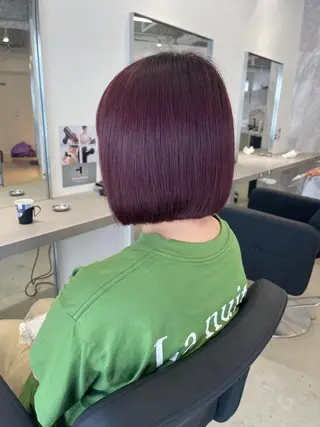 ショート カラー 店長 MANAMI 艶カラー／骨格ボブのヘアスタイル