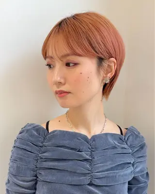 ショート カラー ショート/ボブ/縮毛 原宿🪷Akinaのヘアスタイル