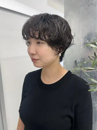 ミディアム パーマ ボブ/パーマ 🐕🦺Nagiのヘアスタイル