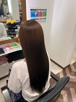 ロング 髪質改善/マツパ 垢抜け透明カラー衣笠のヘアスタイル