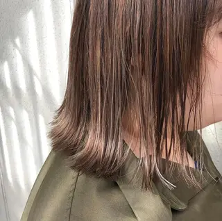 カラー ボブ♡柔らかいカラー 實松栞理のヘアスタイル
