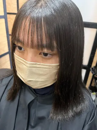 ミディアム カラー パーマ ヘアアレンジ メンズ キッズ ネイル マツエク・マツパ アイブロウ 久木原 ゆりのヘアスタイル