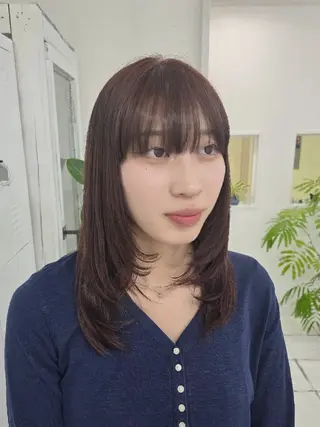 セミロング カラー toiro ちだしえりのヘアスタイル