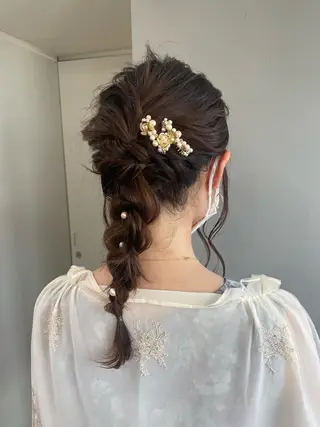 セミロング カラー ヘアアレンジ ボブ /ニュアンス/ satomi🧸💖のヘアスタイル
