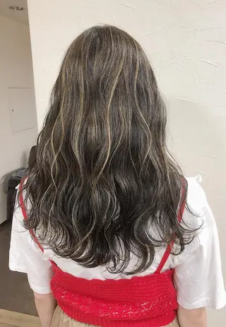 セミロング カラー ノンダメージ髪質改善 カラー💎/KURAのヘアスタイル