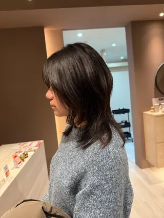 ミディアム Lien.テラダ 各務原スタイリストのヘアスタイル