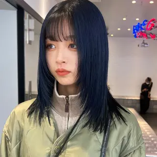 ミディアム カラー ヘアアレンジ 天神レイヤーカット No.1💖マユカのヘアスタイル