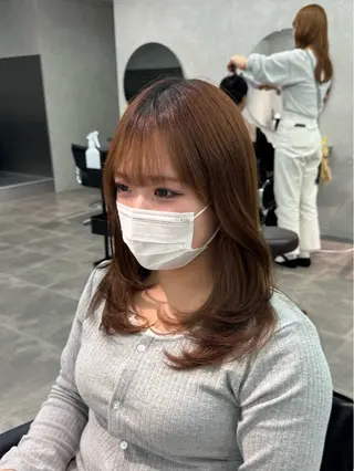 ミディアム 韓国特化🇰🇷千葉 /レイヤーカット竜生のヘアスタイル
