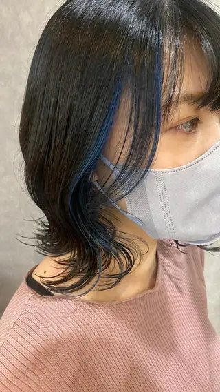ミディアム カラー パーマ ヘアアレンジ Bianca 代表 硲 貴亮【東武練馬】のヘアスタイル