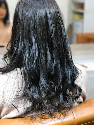 ロング カラー パーマ ハイライト/髪質改善 ans/黒木 和大のヘアスタイル