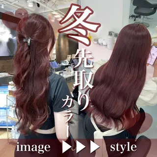 ロング カラー ヘアアレンジ ブリーチなしの達人 🌈KAITOのヘアスタイル