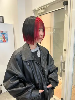 ショート カラー AMI🎀韓国ヘア 透明感カラーのヘアスタイル