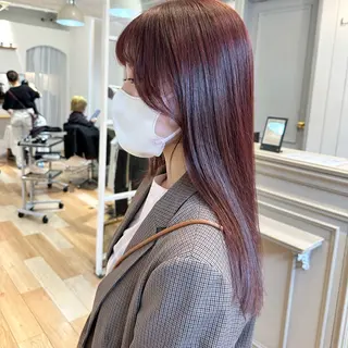 ロング カラー 縮毛/透明感カラー Mariamu🫧のヘアスタイル