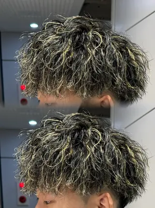 カラー メンズ ツイスパ/シャドウ MANARUのヘアスタイル
