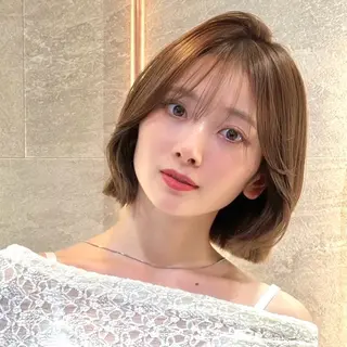ミディアム ボブ/韓国ヘア 美髪矯正🦋村松優斗のヘアスタイル