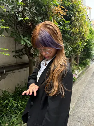 ロング カラー さくら/カラー/ レイヤー/銀座໒꒱のヘアスタイル