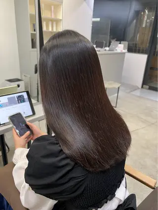 ミディアム パーマ 🍒モテ暖色カラー × うる艶✧ ゆなのヘアスタイル