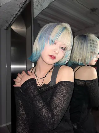 ミディアム カラー デザインカラー /rioのヘアスタイル