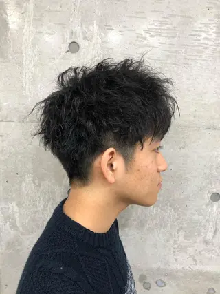 ショート パーマ メンズ メンズカット⭐️ わたりやのヘアスタイル