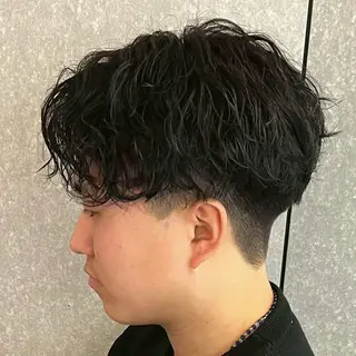 パーマ メンズ 【束感セット】 あおいのヘアスタイル