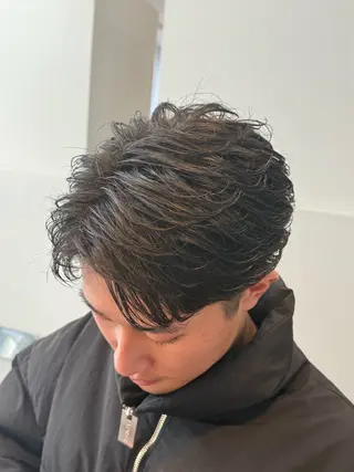 ショート カラー パーマ メンズ キッズ 【メンズパーマ特化】 壱岐祥一朗のヘアスタイル