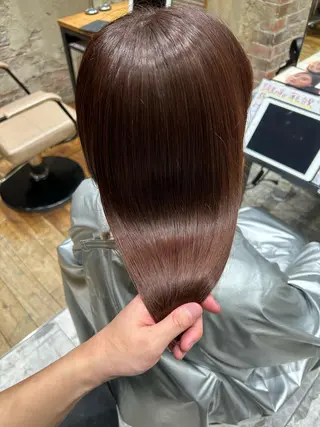 ミディアム カラー パーマ 銀座✨レイヤーカット 顔まわり/坂本亜裟海のヘアスタイル