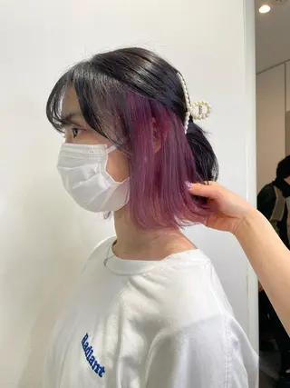 ミディアム カラー パーマ ヘアアレンジ 💗無料カットモデル 募集中yu-ki💗のヘアスタイル
