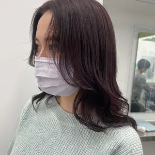 セミロング カラー 縮毛矯正WATARU 髪質改善 レイヤーのヘアスタイル