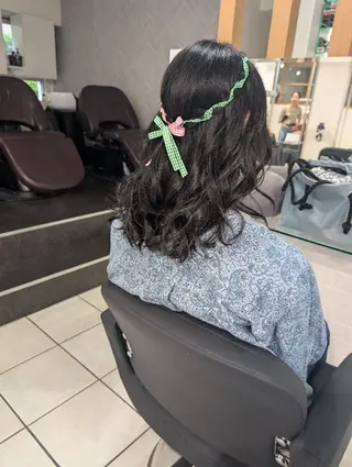 ヘアアレンジ 大人髪ヘアセット/ 切りたて感なしカットのヘアスタイル