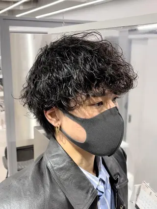 ショート 京都河原町 メンズパーマ助川龍哉のヘアスタイル