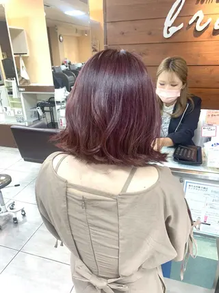 ミディアム レイヤー/艶髪カラー 森本くるみのヘアスタイル