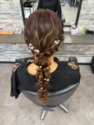 ヘアアレンジ 🎆浴衣着付け👘 ✨ヘアセット🐹のヘアスタイル