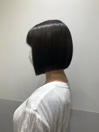 ショート カラー パーマ ヘアアレンジ 🖤小顔ボブ/ウルフ レイヤー🖤山本諒のヘアスタイル