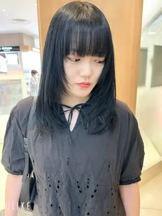 セミロング カラー 似合わせカラー/艶 髪質改善/ヨシザキのヘアスタイル