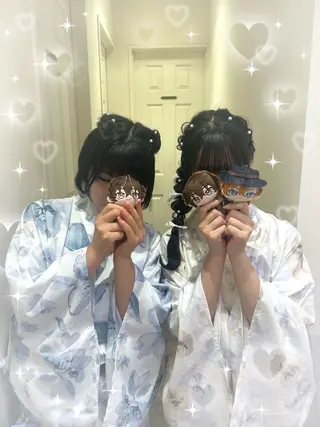 ヘアアレンジ 💖韓国カラー エクステmikotoのヘアスタイル