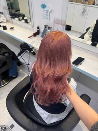 ロング カラー 暖色🩷透明感カラー ♡Maika♡のヘアスタイル