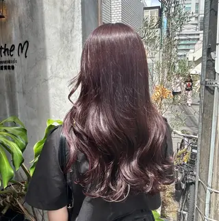 ロング カラー 🌷ラベンダーピンク 顔まわり🌷ねいろのヘアスタイル
