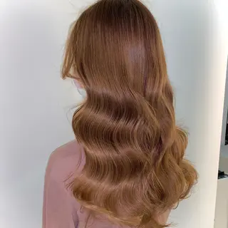 ロング カラー 新宿♥ハッシュカット 暖色カラー♥Unaのヘアスタイル