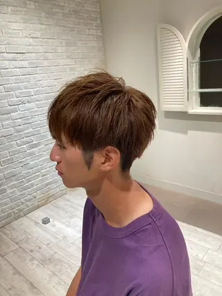 メンズ 曲がる縮毛矯正 LIBER 岩名のヘアスタイル