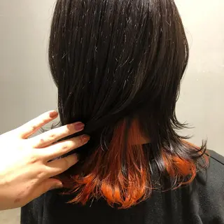 ミディアム カラー 西田 優菜のヘアスタイル