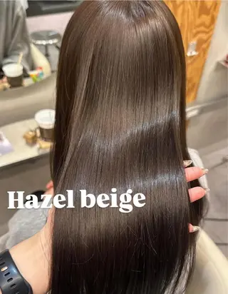 カラー 🌙ヘーゼルベージュ レイヤーカット🌙のヘアスタイル