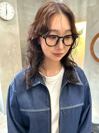 ミディアム パーマ tetohair 森田浩平のヘアスタイル