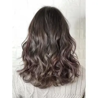 ミディアム カラー 髪質改善特化KIZU /ブリーチ縮毛矯正のヘアスタイル
